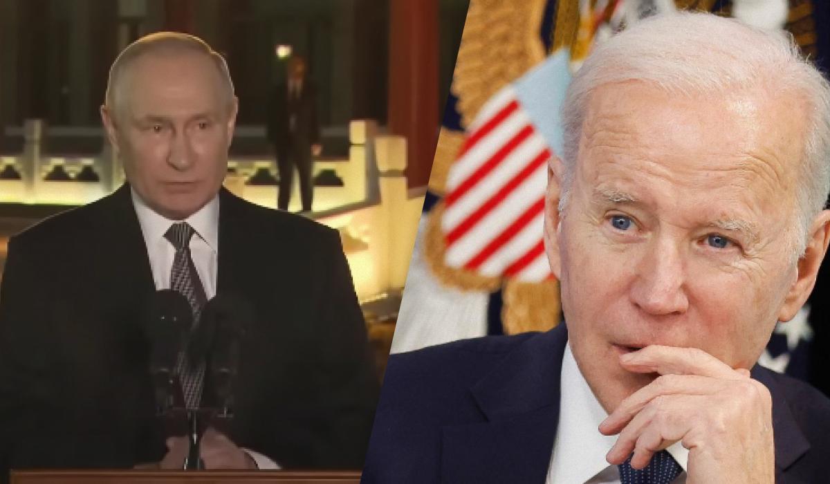 У Кремлі вже їдко відреагували на те, що Джо Байден порівняв Володимира Путіна з ХАМАСом / колаж УНІАН зі скріншоту й фото REUTERS У Кремлі вже їдко відреагували на те, що Джо Байден порівняв Володимира Путіна з ХАМАСом / колаж УНІАН зі скріншоту й фото REUTERS