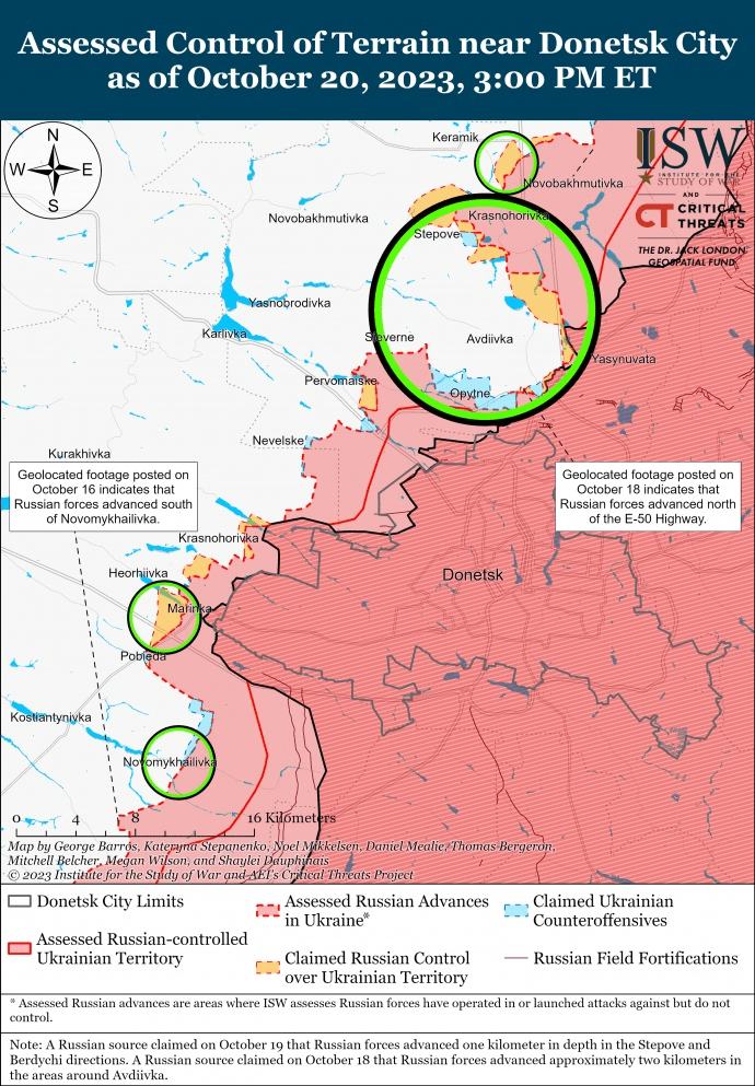 Карта боев / фото ISW