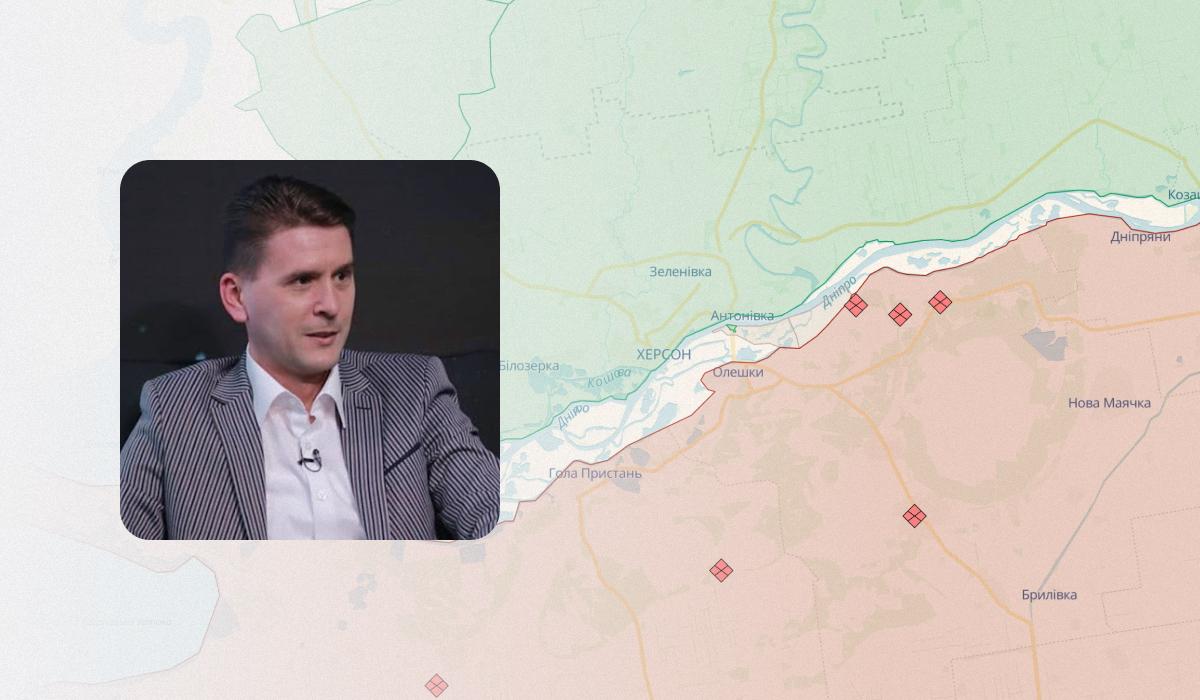 Коваленко оцінив ситуацію на лівобережжі Херсонщини / колаж УНІАН, фото Олександра Коваленка, DeepState Коваленко оцінив ситуацію на лівобережжі Херсонщини / колаж УНІАН, фото Олександра Коваленка, DeepState