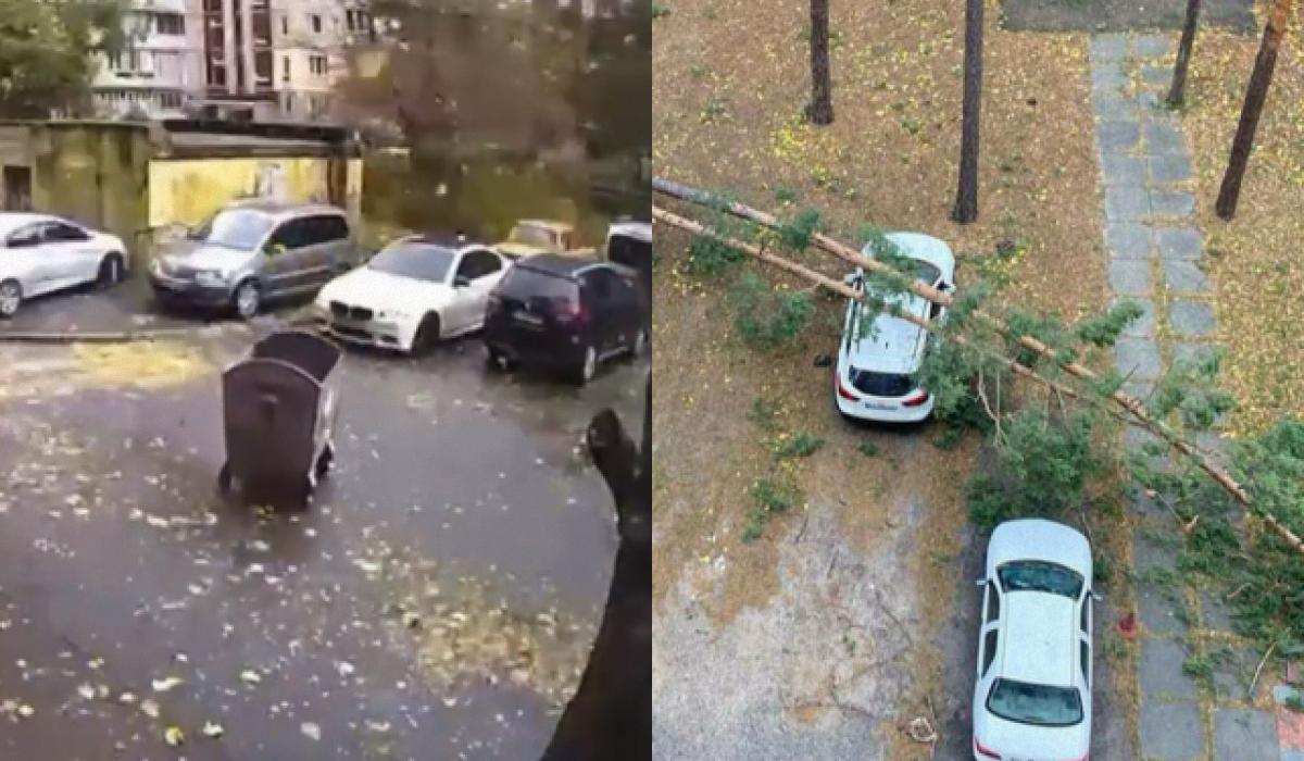 В Киеве бушует непогода / коллаж УНИАН, скриншот, "Киев оперативный" В Киеве бушует непогода / коллаж УНИАН, скриншот, "Киев оперативный"