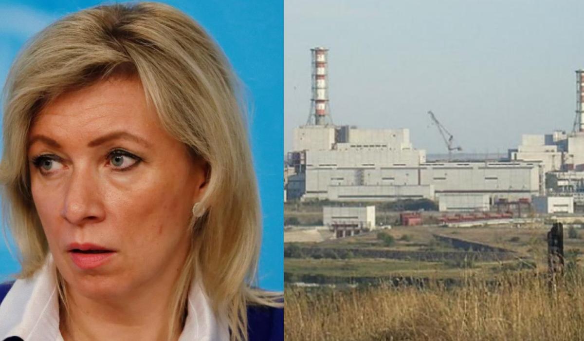 Представник МЗС РФ Марія Захарова звинуватила Україну в "бомбардуванні" Курської АЕС / колаж УНІАН, ілюстрація Reuters, фото wikipedia.org