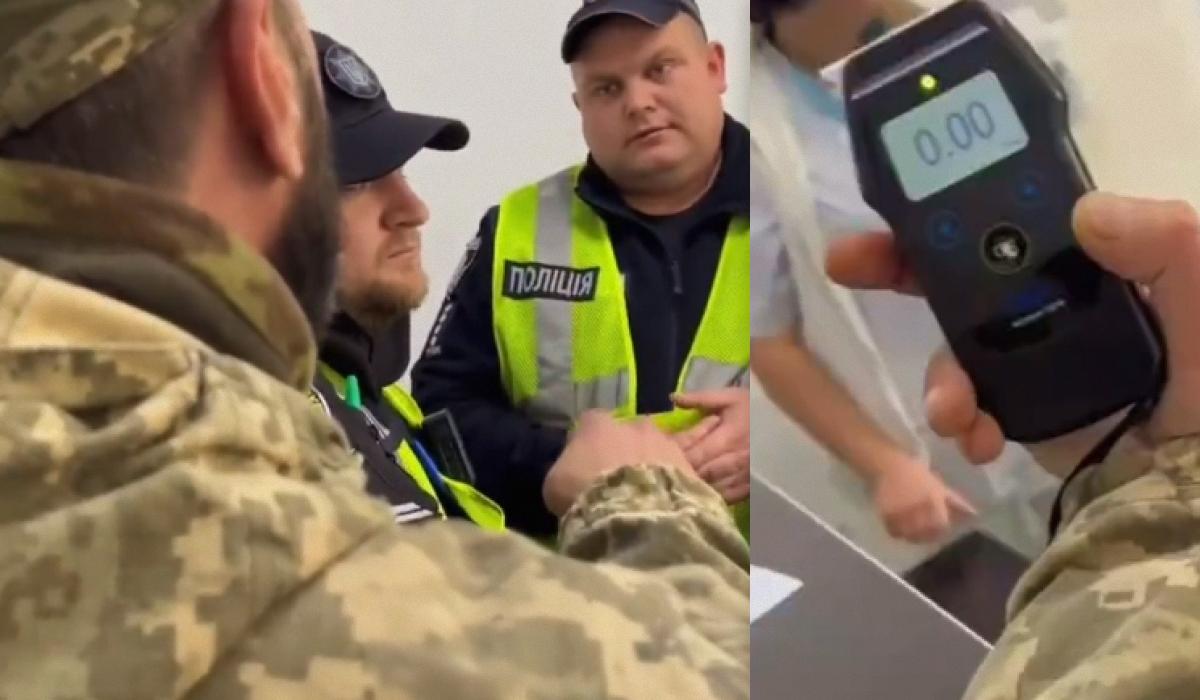 «Драгер» показав відсутність алкоголю в організмі військового / колаж УНІАН, скріншоти з відео «Драгер» показав відсутність алкоголю в організмі військового / колаж УНІАН, скріншоти з відео