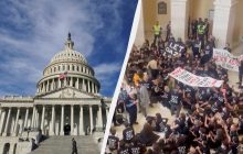 В США пропалестинские протестующие ворвались в здание Капитолия (видео)