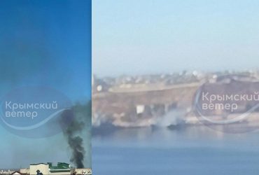 В Севастопольской бухте дымит российский корабль, - СМИ (фото, видео)