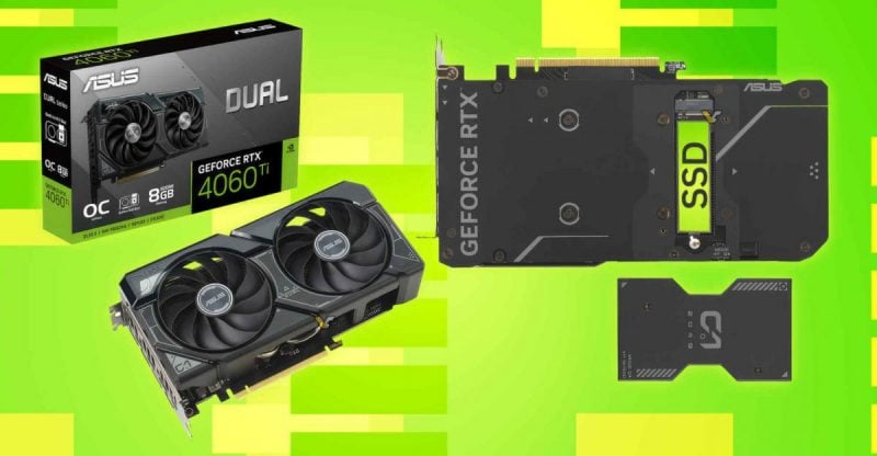 Asus выпустила необычную видеокарту со слотом M.2 для SSD / фото VideoCardz Asus выпустила необычную видеокарту со слотом M.2 для SSD / фото VideoCardz