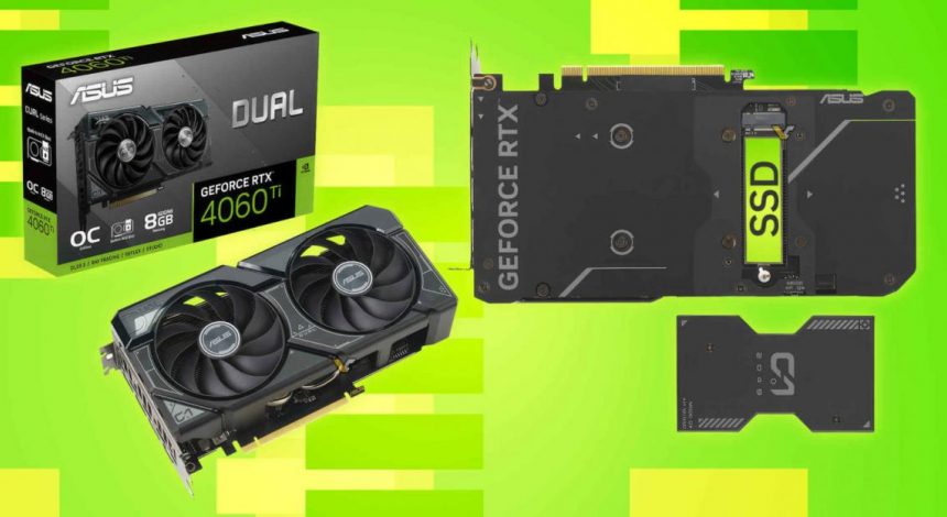 Asus выпустила необычную видеокарту, в которую самостоятельно можно установить SSD (фото)