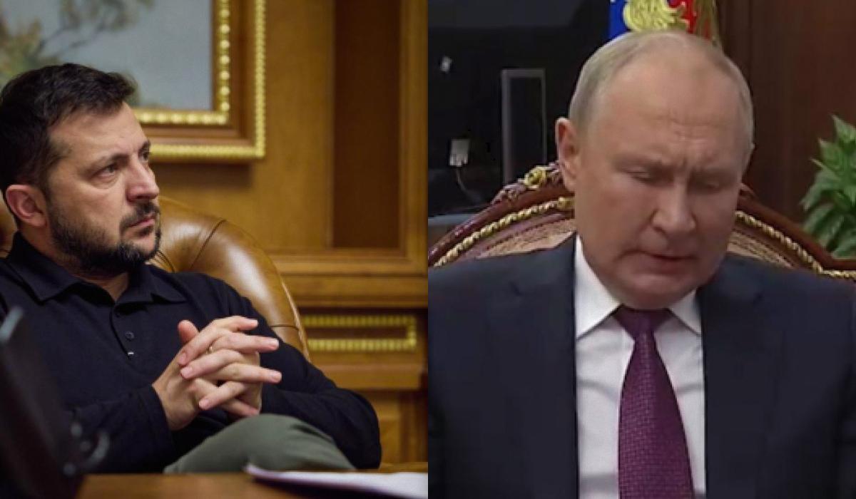 Владимир Зеленский ярко высказался о Владимире Путине / коллаж УНИАН с фото president.gov.ua и скриншота Владимир Зеленский ярко высказался о Владимире Путине / коллаж УНИАН с фото president.gov.ua и скриншота