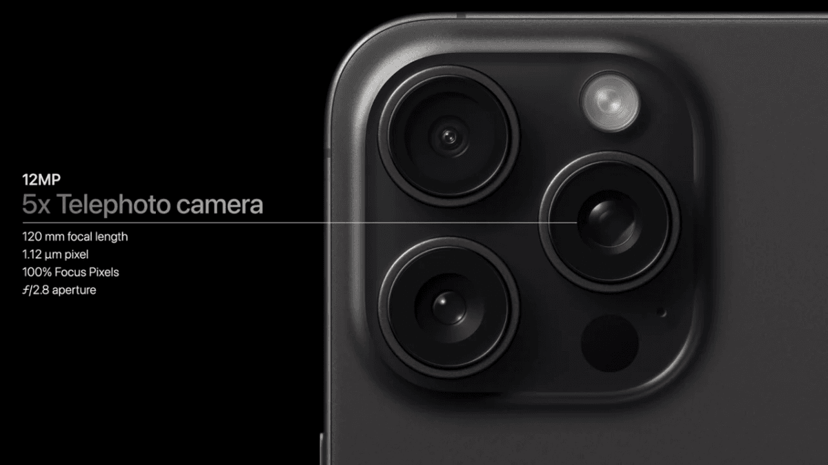 5-кратный оптический зум характерен исключительно для iPhone 15 Pro Max 5-кратный оптический зум характерен исключительно для iPhone 15 Pro Max