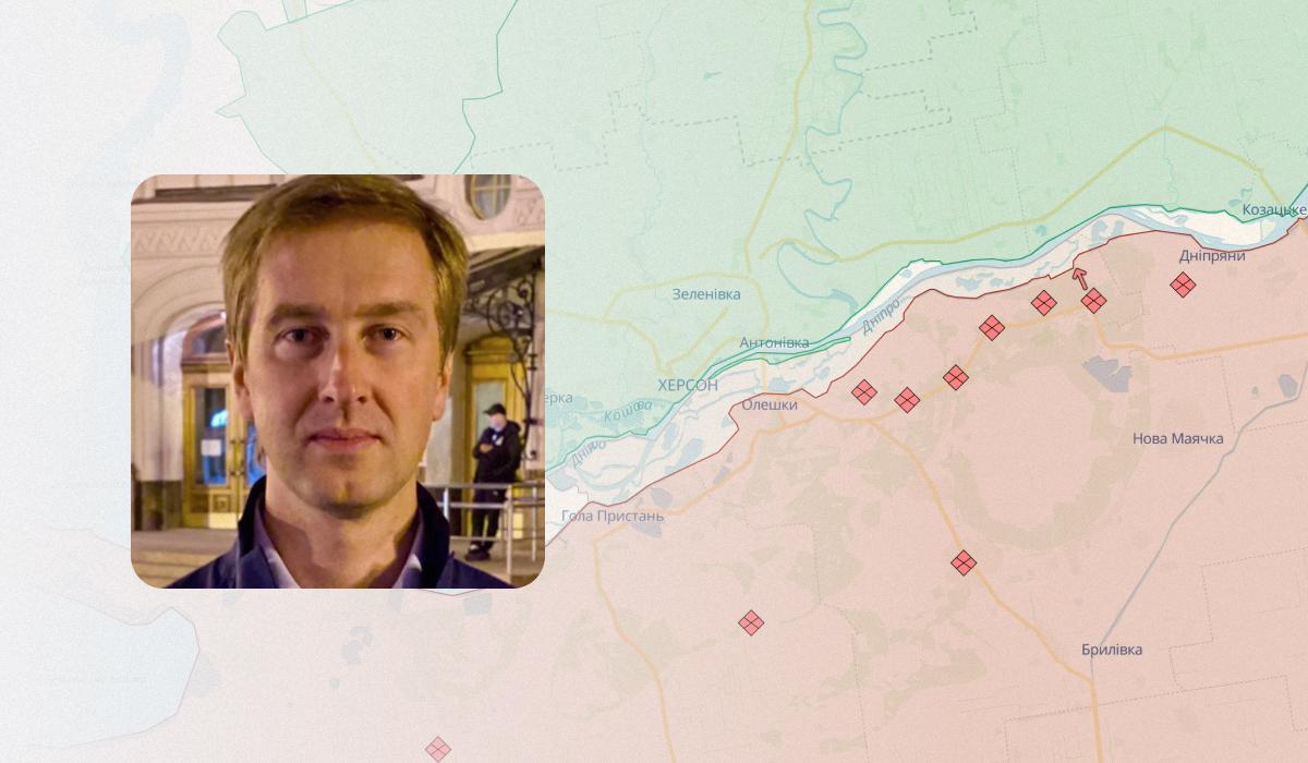 Иван Ступак объяснил, что означает пребывание украинских войск на левом берегу Днепра для оккупантов / коллаж УНИАН, фото Facebook Ивана Ступака, DeepState