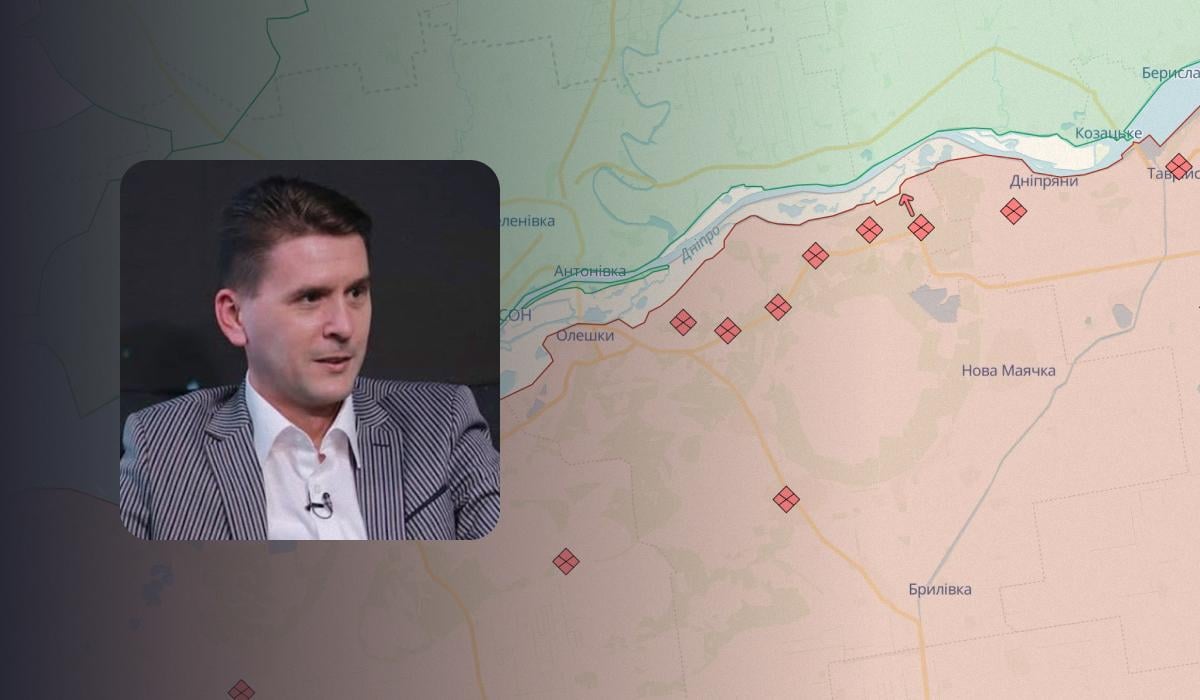 Коваленко оцінив ситуацію на лівому березі Дніпра / колаж УНІАН, фото Олександра Коваленка, DeepState Коваленко оцінив ситуацію на лівому березі Дніпра / колаж УНІАН, фото Олександра Коваленка, DeepState