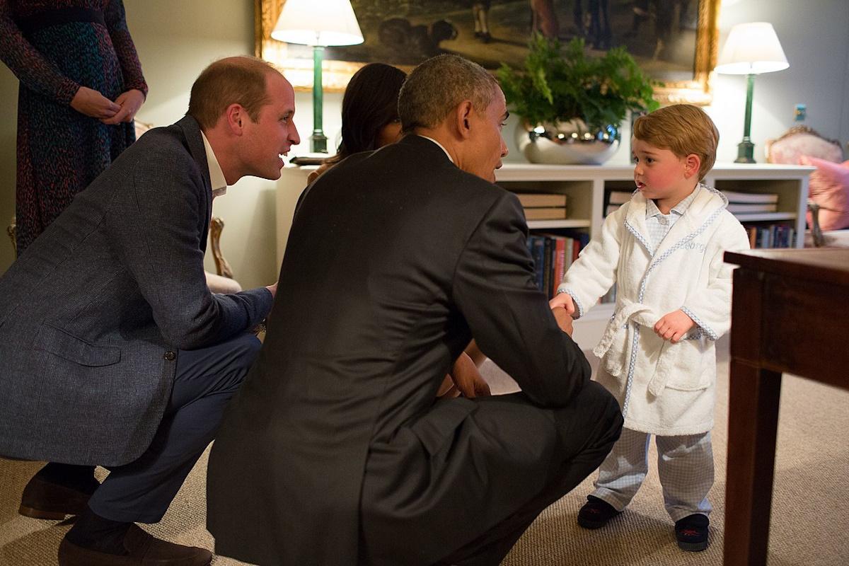 Prince George breaks one of the 9 rules - greets foreign leader Barack Obama / photo wikipedia.org
