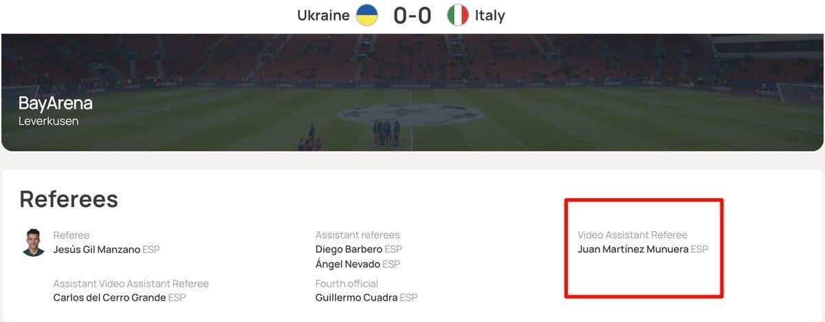 Скриншот с сайта УЕФА