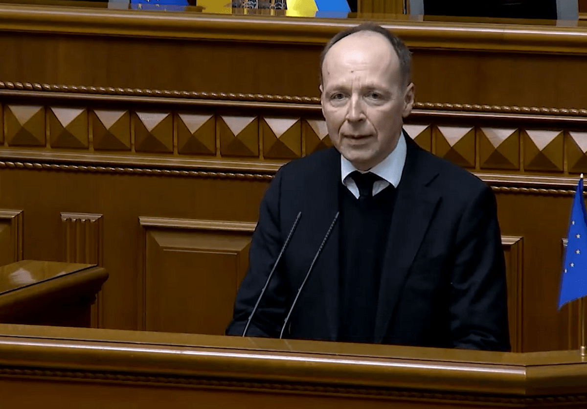 Финский спикер выступил на украинском / скриншот с видео Финский спикер выступил на украинском / скриншот с видео