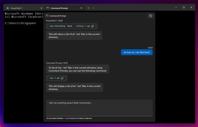 Интерфейс бота Terminal Chat. Интерфейс бота Terminal Chat.