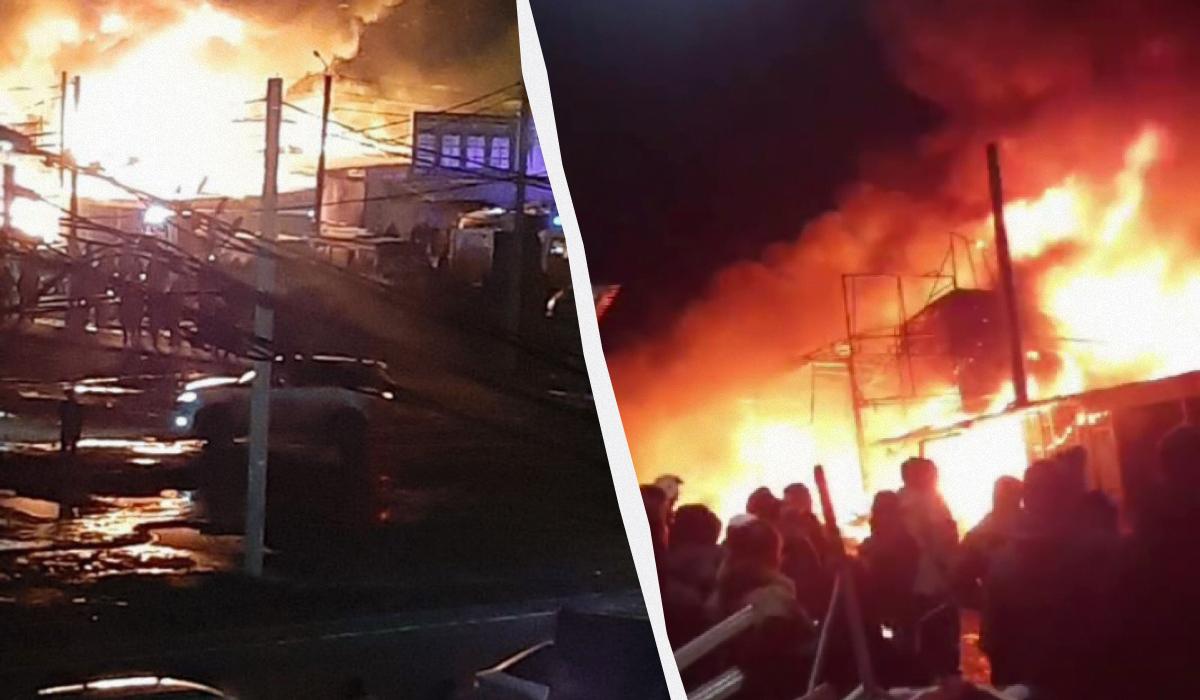 У Ростові масштабна пожежа / Колаж УНІАН, скріншот У Ростові масштабна пожежа / Колаж УНІАН, скріншот