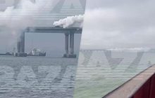 В Севастополе "задымился" Крымский мост: гремела воздушная тревога (фото, видео)