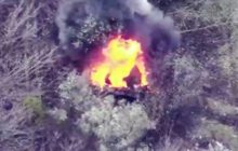 Потужно спалахнуло: захисники України одним ударом спалили російську "Акацію" (відео)