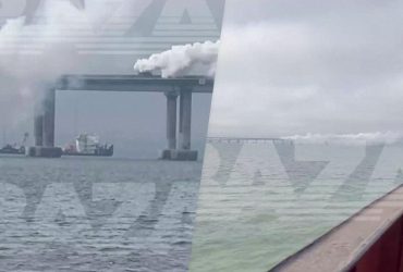 У Севастополі задимився Кримський міст: лунала повітряна тривога (фото, відео)