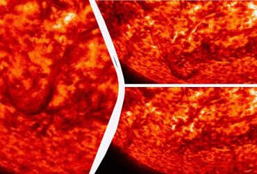 Массивная вспышка вырезала на Солнце огромный огненный каньон (видео)