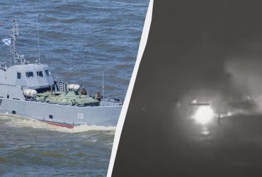 В Крыму поражены десантные катера РФ с экипажем и бронетехникой, - ГУР (видео)