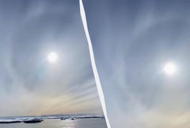 Українські полярники показали незвичайне явище навколо Сонця (відео)