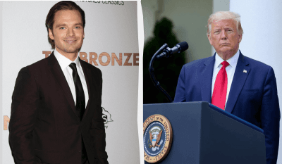 Себастіан Стен зіграє Дональда Трампа / колаж УНІАН, фото ua.depositphotos.com, REUTERS