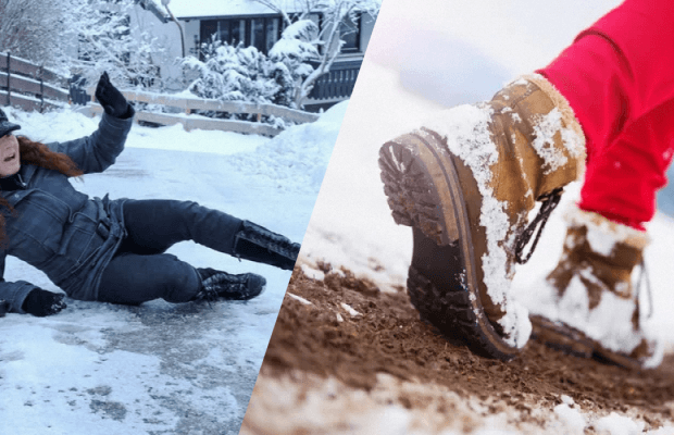 Лайфхак з капроновими колготами та супер клеєм: взуття не ковзатиме по снігу