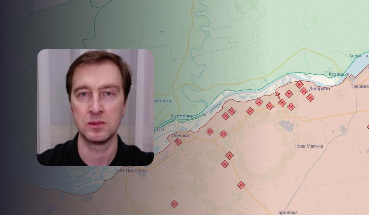 Іван Ступак назвав головне завдання ЗСУ на лівобережжі Херсонщини / колаж УНІАН, фото DeepState, скріншот з відео Іван Ступак назвав головне завдання ЗСУ на лівобережжі Херсонщини / колаж УНІАН, фото DeepState, скріншот з відео