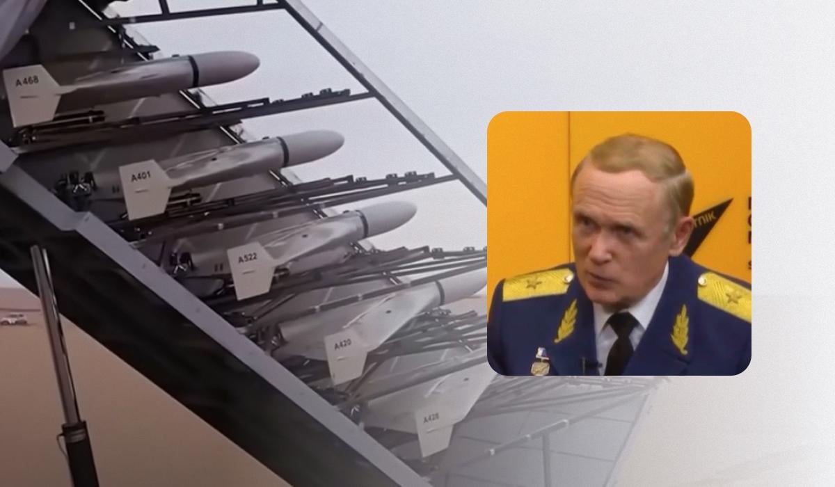 Российский генерал заявил, что на "Шахеды" были установлены реактивные двигатели / коллаж УНИАН, скриншоты Российский генерал заявил, что на "Шахеды" были установлены реактивные двигатели / коллаж УНИАН, скриншоты