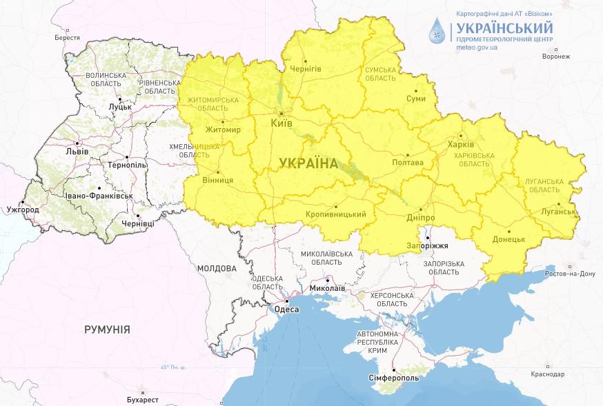Сьогодні та завтра на дорогах України буде слизько / фото Укргідрометцентр Сьогодні та завтра на дорогах України буде слизько / фото Укргідрометцентр