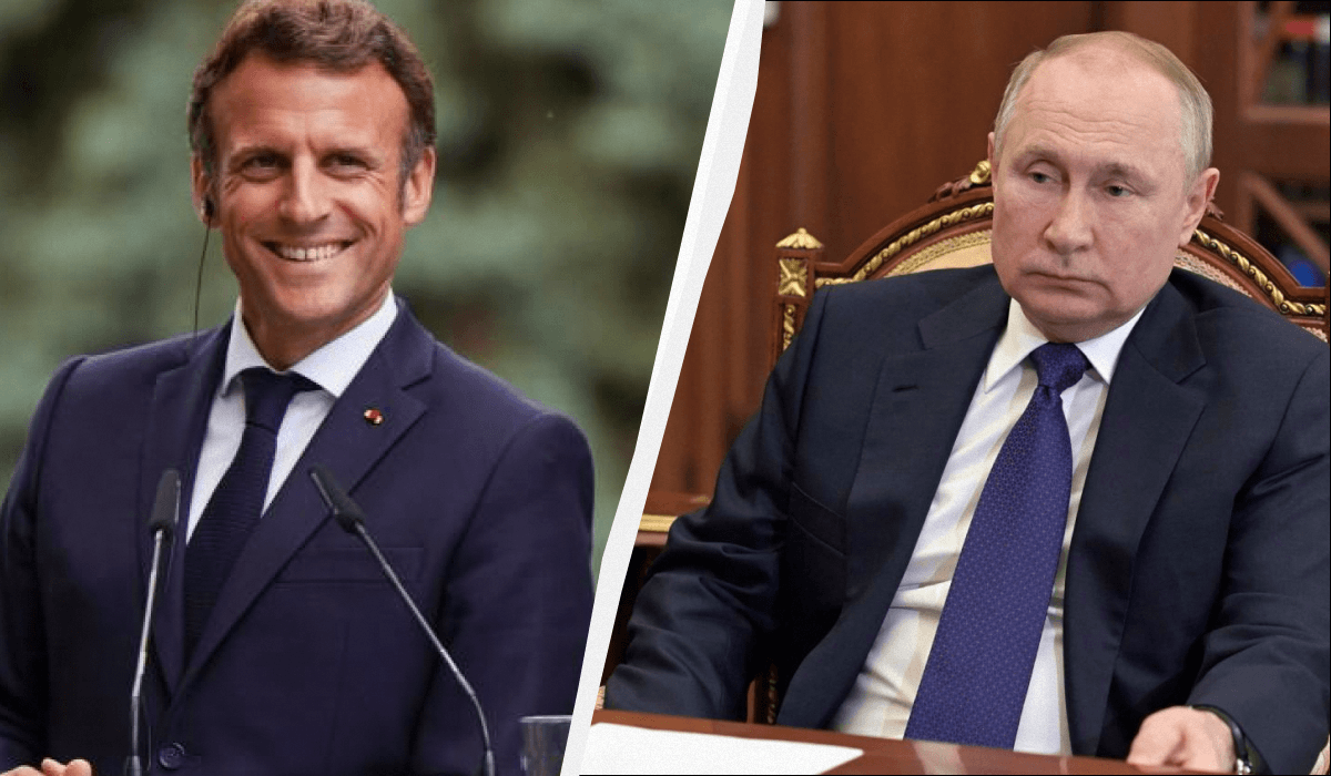 Макрон давно не радував Путіна приватною розмовою телефоном / колаж УНІАН, фото president.gov.ua, REUTERS Макрон давно не радував Путіна приватною розмовою телефоном / колаж УНІАН, фото president.gov.ua, REUTERS