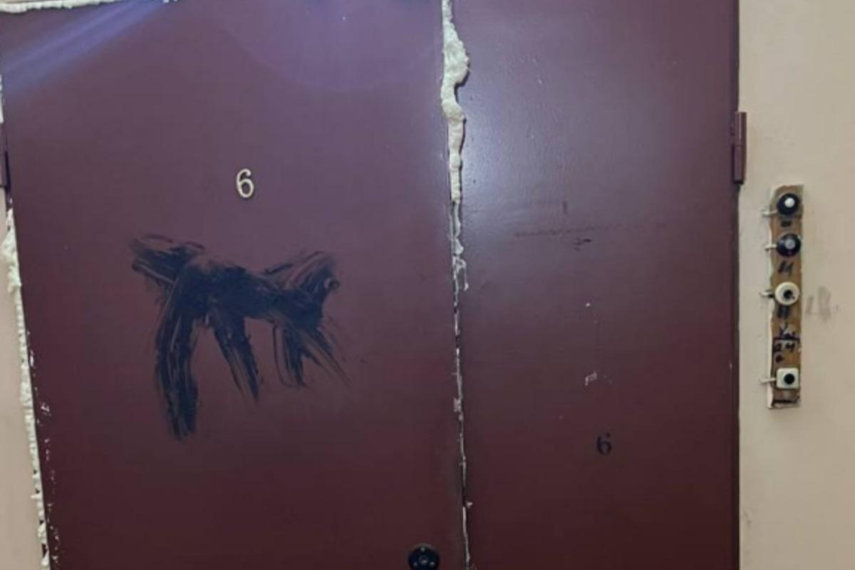 Двері діячів "СВО" в Пітері прикрасили г*вном і монтажною піною, тепер вони погрожують Києву / фото скріншот Двері діячів "СВО" в Пітері прикрасили г*вном і монтажною піною, тепер вони погрожують Києву / фото скріншот
