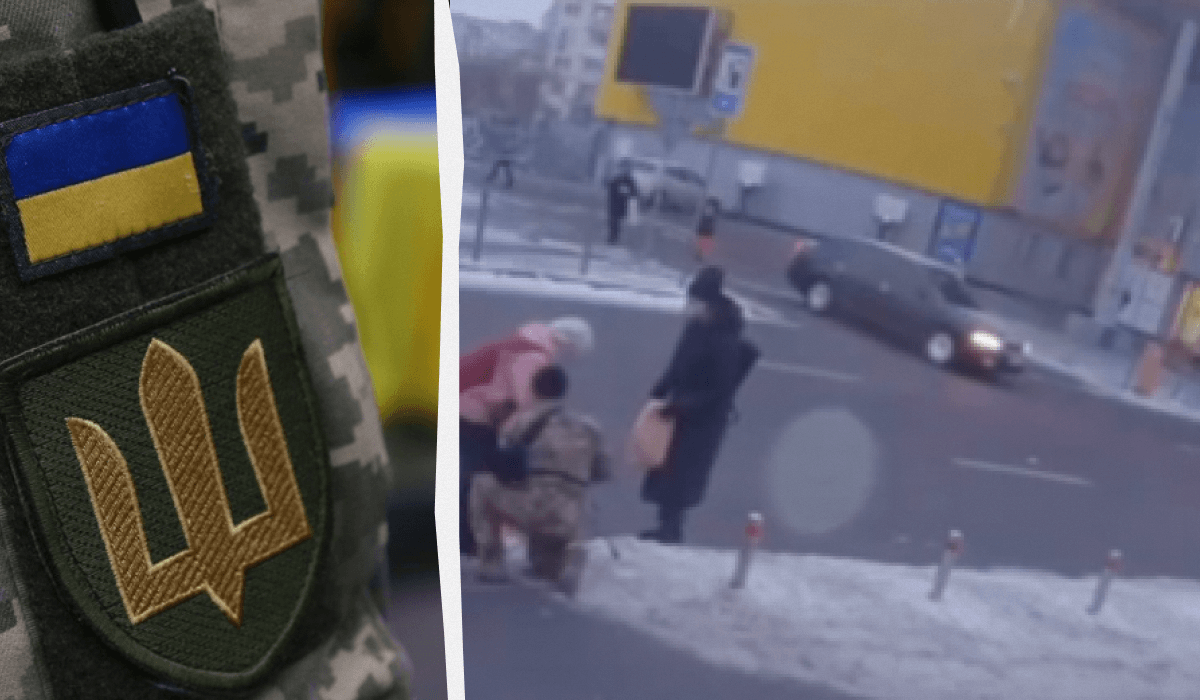 В столице Украины раненый военный рассыпал покупки, и его буквально "укутали" заботой, сообщили в сети / коллаж с фото УНИАН и скриншота В столице Украины раненый военный рассыпал покупки, и его буквально "укутали" заботой, сообщили в сети / коллаж с фото УНИАН и скриншота