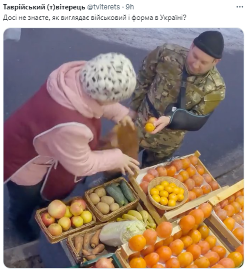 У мережі назвали неправдивим щемливий ролик з нібито пораненим військовим / скріншот з twitter.com/tviterets