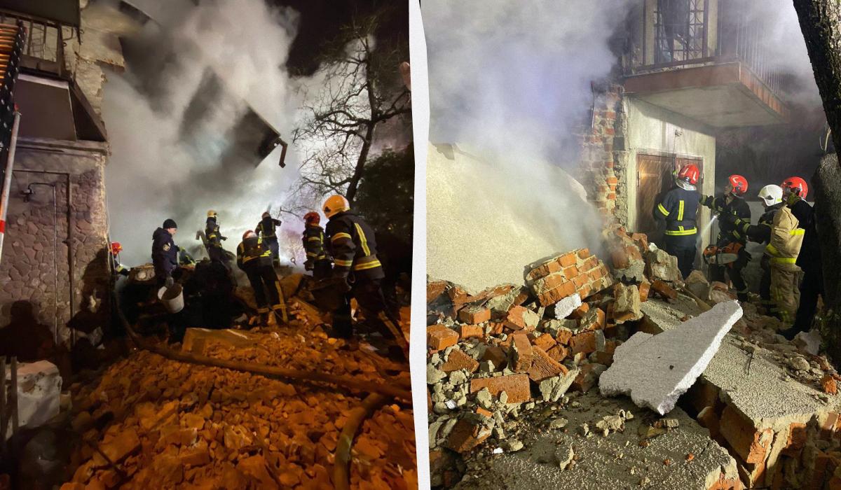 As a result of an explosion in a house in Lvov, people were killed /  collage, photo by State Emergency Service