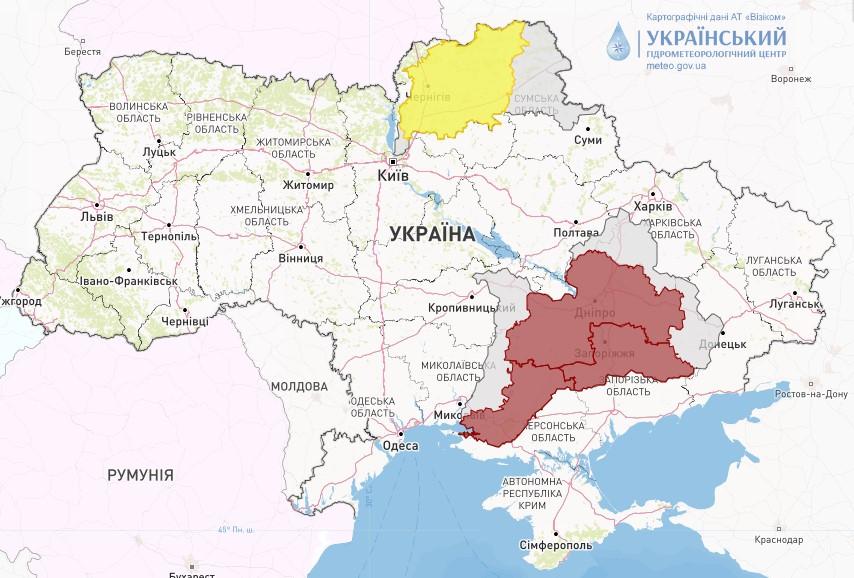 У Чернігівській обалсті очікуються затоплення / фото Укргідрометцентр У Чернігівській обалсті очікуються затоплення / фото Укргідрометцентр
