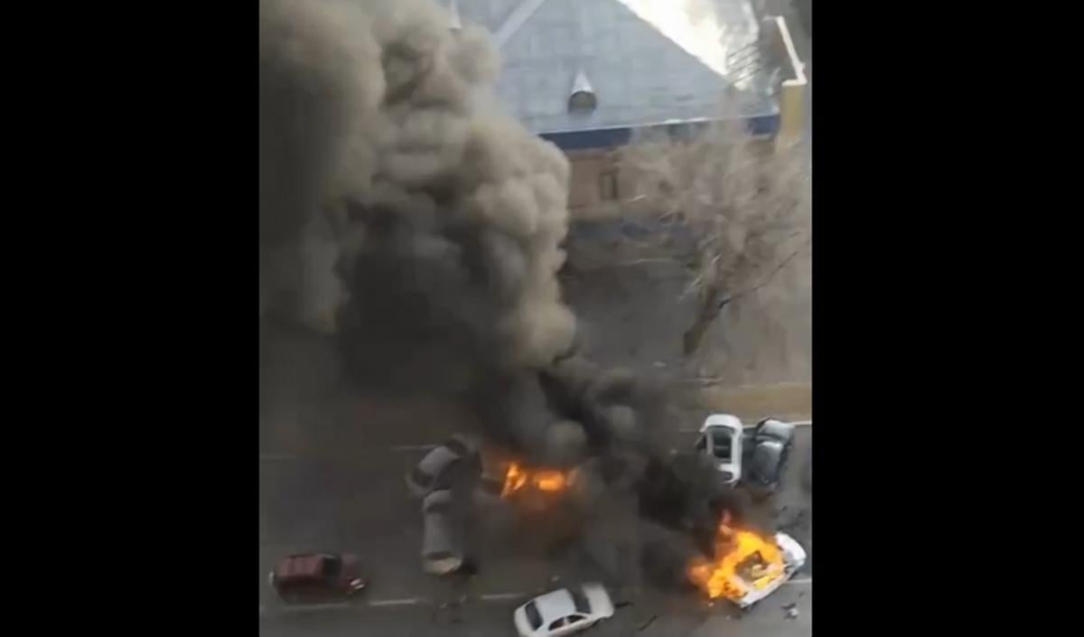 У Бєлгороді вибухи та пожежі / скріншот