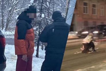 У Львові переодягнений у бабусю ухилянт катався на прив’язаних до авто лижах: як його покарали