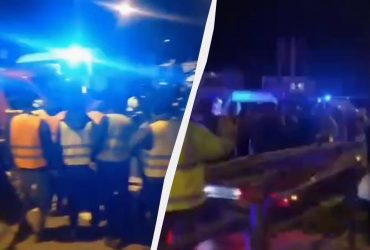 На границе с Польшей микроавтобус сбил трех украинских водителей (видео)