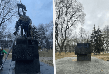 У Києві демонтували пам’ятник учасникам антиукраїнського повстання