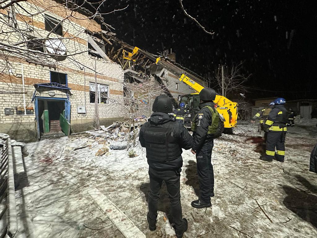 Россия атаковала Украину дронами 1 января / фото МВД Россия атаковала Украину дронами 1 января / фото МВД