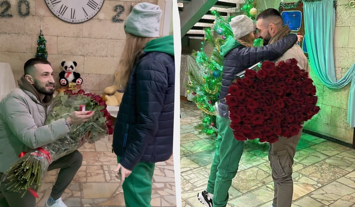 Галина Федишин сказала "Да" на предложение Николая Гриценяка / коллаж УНИАН, фото t.me/ermaka2022, кадр из видео Галина Федишин сказала "Да" на предложение Николая Гриценяка / коллаж УНИАН, фото t.me/ermaka2022, кадр из видео