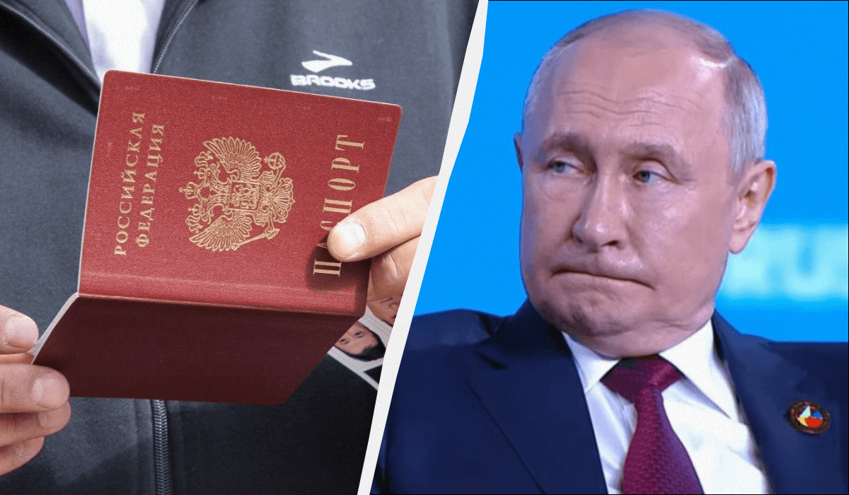 Путин хочет раздать паспорта РФ миллионам людей / коллаж УНИАН, фото УНИАН, кадр из видео Путин хочет раздать паспорта РФ миллионам людей / коллаж УНИАН, фото УНИАН, кадр из видео