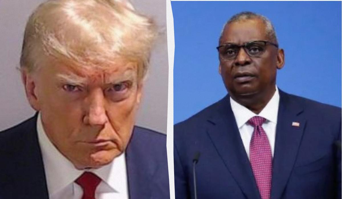 Трамп хочет отставки Остина / Коллаж УНИАН / фото Fulton County Sheriff's Office, REUTERS Трамп хочет отставки Остина / Коллаж УНИАН / фото Fulton County Sheriff's Office, REUTERS