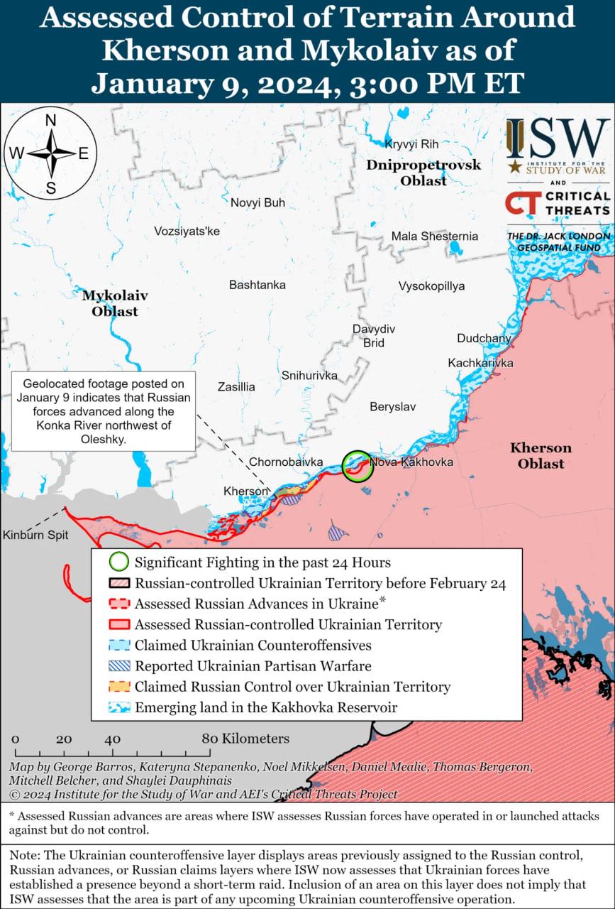 Карта бойових дій / фото ISW Карта бойових дій / фото ISW