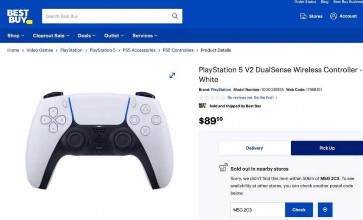 На канадському Best Buy з'явилася сторінка DualSense V2 На канадському Best Buy з'явилася сторінка DualSense V2