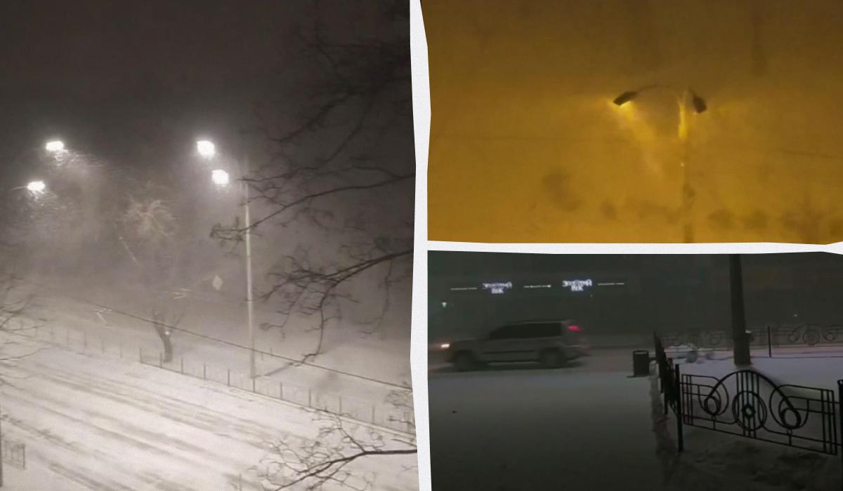 У Києві була снігова гроза / колаж УНІАН, скріншоти з відео