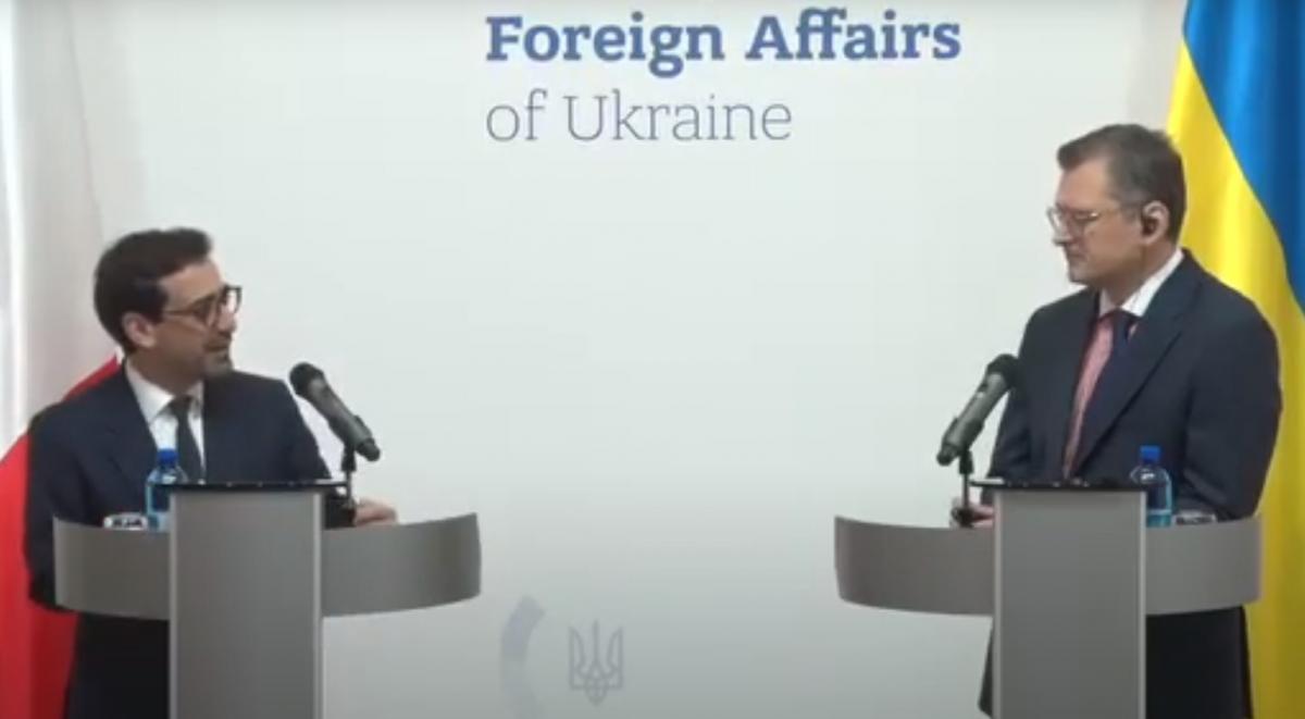 Дмитрий Кулеба встретился с главой МИД Франции Стефаном Сежурне / скриншот Дмитрий Кулеба встретился с главой МИД Франции Стефаном Сежурне / скриншот