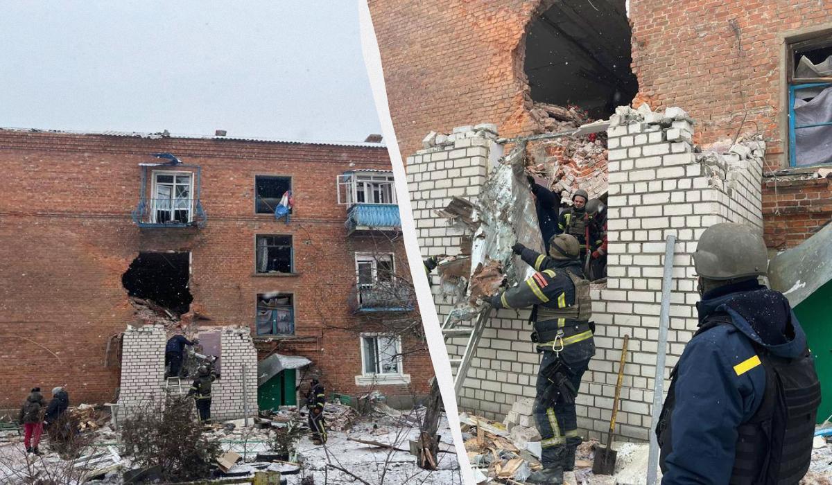 Загибла та поранені — жителі будинку, у який поцілив снаряд / колаж УНІАН, фото t.me/synegubov Загибла та поранені — жителі будинку, у який поцілив снаряд / колаж УНІАН, фото t.me/synegubov