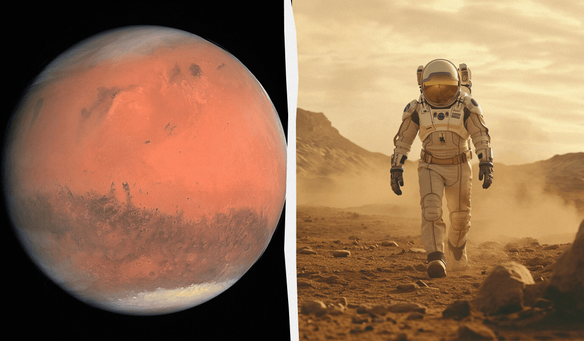 На Марсе нашлось уже немало потенциальных точек для поселений / коллаж УНИАН, фото wikipedia.org  На Марсе нашлось уже немало потенциальных точек для поселений / коллаж УНИАН, фото wikipedia.org